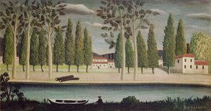 By the River, c.1890 by Henri Rousseau